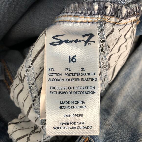 Seven7 Women's Size 16 Tummyless High Rise Skinny Jeans - Picture 9 of 10